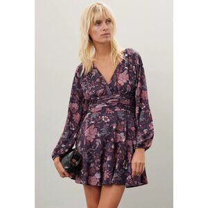 Slate & Willow Dark Floral Mini Dress Size XL | Designer Women’s Casual Style